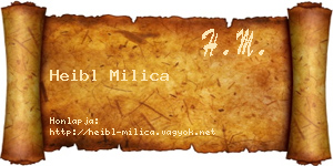 Heibl Milica névjegykártya